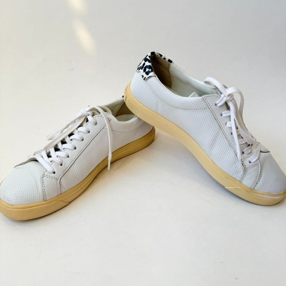 Saint Laurent Low-Top Lace-Up Sneakers White Women’s Size 37 - Picture 2 of 14
